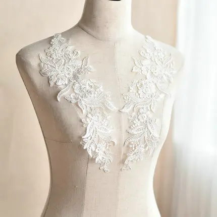 Embroidery flower bud lace flower applique,2024-06-10 21:33:15